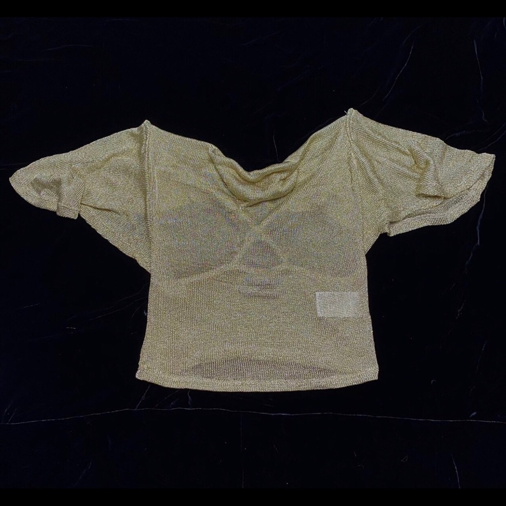 Urban outfitters flowing gold shimmer top